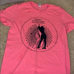 Bright pink girls golf top